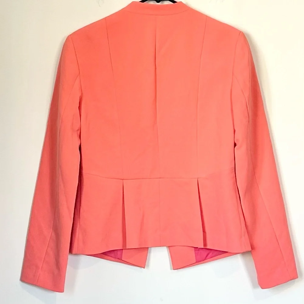 Halogen Vibrant Coral Open Front Blazer - Size: Small